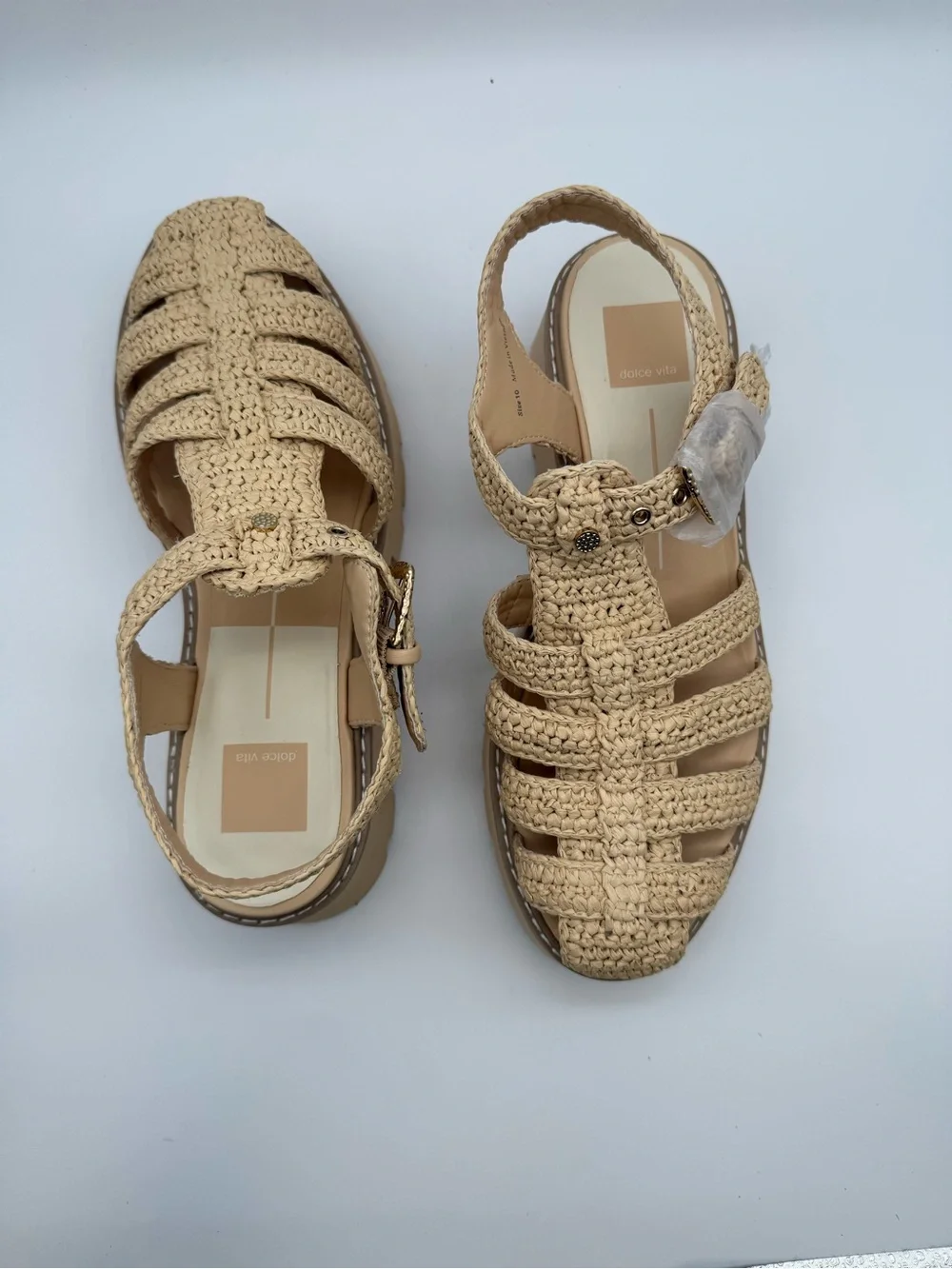 Dolce Vita Tan Woven Platform Sandal